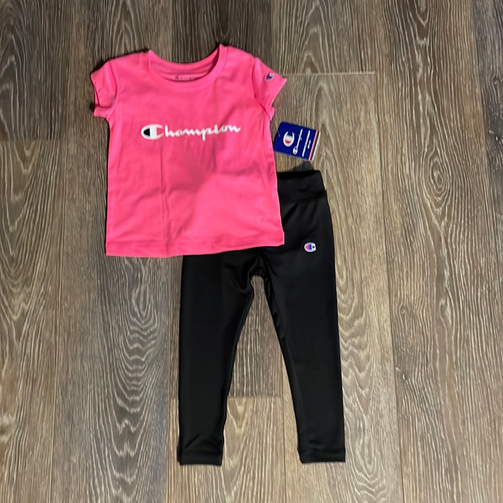 Champion girls 2 piece t-shirt and leggings set